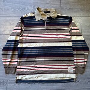 Nautica Retro Sportswear Rugby Longsleeve Polo